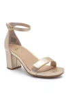 Abeo Tempo Strap Heels In Light Gold - Regular