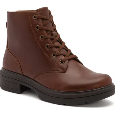 Abeo Vista Lace Boot In Dark Tan - Metatarsal