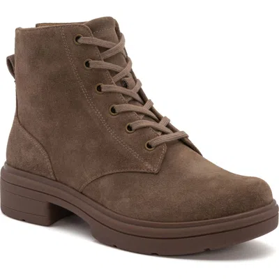 Abeo Vista Lace Boot In Taupe Suede - Regular