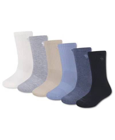 Abercrombie Kids' 6-pack Neutral Core Crew Socks In Blue