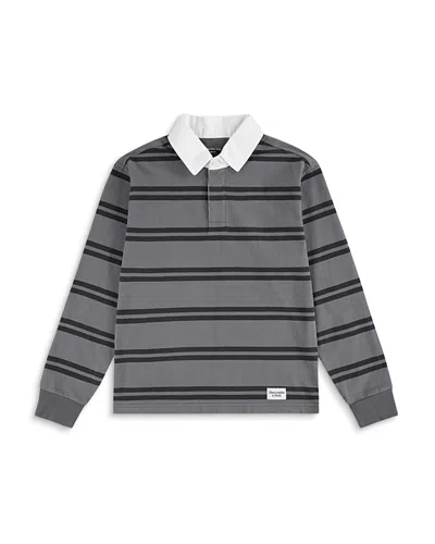 Abercrombie Abercombie Kids Boys' Long Sleeve Rugby Polo - Little Kid, Big Kid In Gray