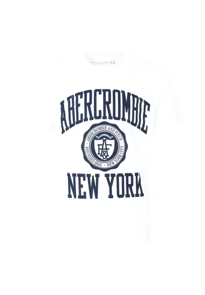 Abercrombie &amp; Fitch Kids' White T-shirt For Boy With Logo