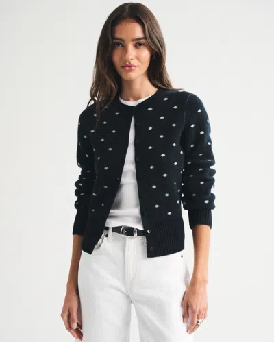 Abercrombie & Fitch 100% Wool Cardigan In Black