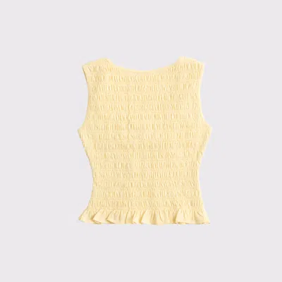 Abercrombie & Fitch 2-in-1 Reversible Smocked Top In Yellow
