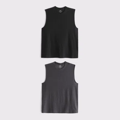 Abercrombie & Fitch 2-pack Ypb Powersoft Lifting Tanks In Black