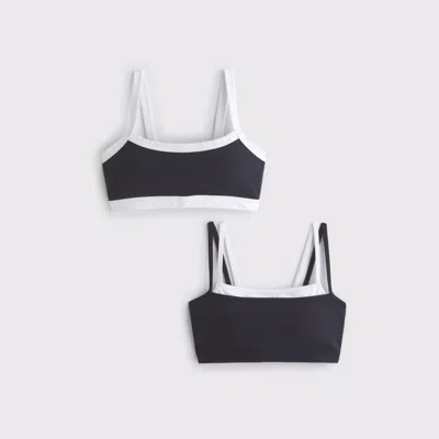 Abercrombie & Fitch 2-pack Ypb Studioflex Sports Bras In Black