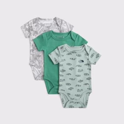 Abercrombie & Fitch 3-pack Baby Essential Icon Bodysuits In Multi