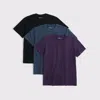 Abercrombie & Fitch 3-pack Relaxed Essential Tees In Multi