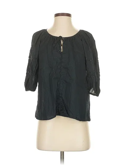 Pre-owned Abercrombie & Fitch 3/4 Sleeve Blouse In Black