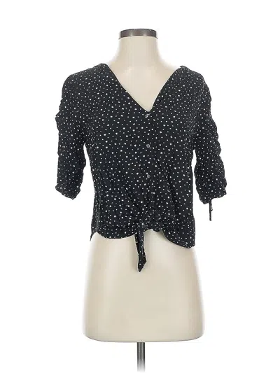 Pre-owned Abercrombie & Fitch 3/4 Sleeve Blouse In Black