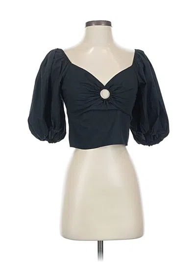 Pre-owned Abercrombie & Fitch 3/4 Sleeve Blouse In Black