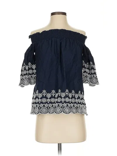 Pre-owned Abercrombie & Fitch 3/4 Sleeve Blouse In Blue