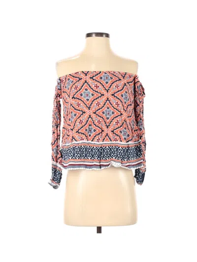 Pre-owned Abercrombie & Fitch 3/4 Sleeve Blouse In Blue