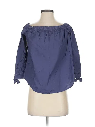 Pre-owned Abercrombie & Fitch 3/4 Sleeve Blouse In Blue
