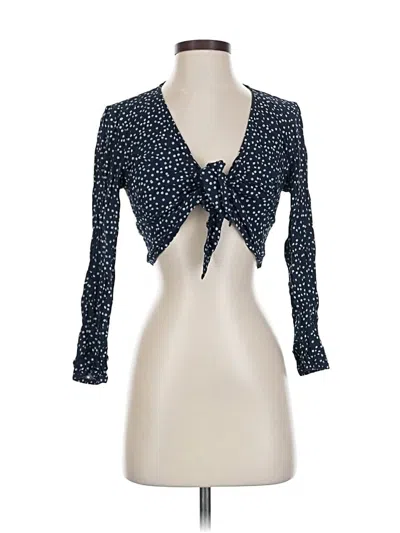 Pre-owned Abercrombie & Fitch 3/4 Sleeve Blouse In Blue