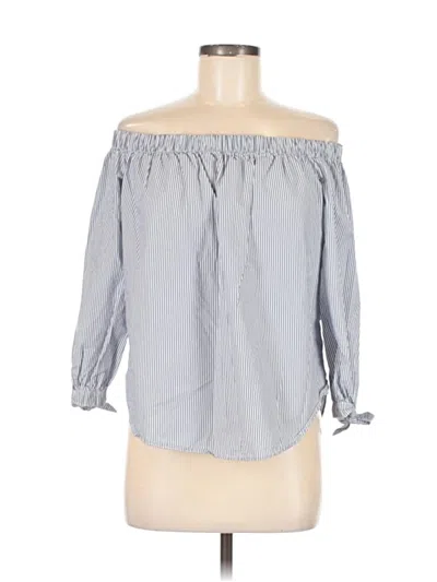 Pre-owned Abercrombie & Fitch 3/4 Sleeve Blouse In Blue