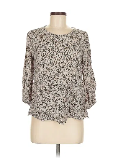 Pre-owned Abercrombie & Fitch 3/4 Sleeve Blouse In Brown