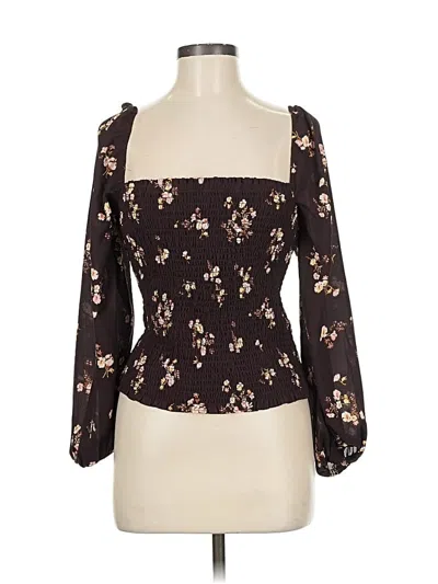 Pre-owned Abercrombie & Fitch 3/4 Sleeve Blouse In Brown