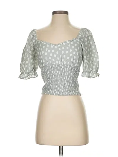 Pre-owned Abercrombie & Fitch 3/4 Sleeve Blouse In Gray