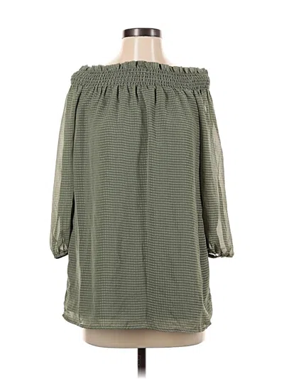 Pre-owned Abercrombie & Fitch 3/4 Sleeve Blouse In Green