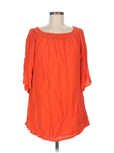 Pre-owned Abercrombie & Fitch 3/4 Sleeve Blouse In Orange