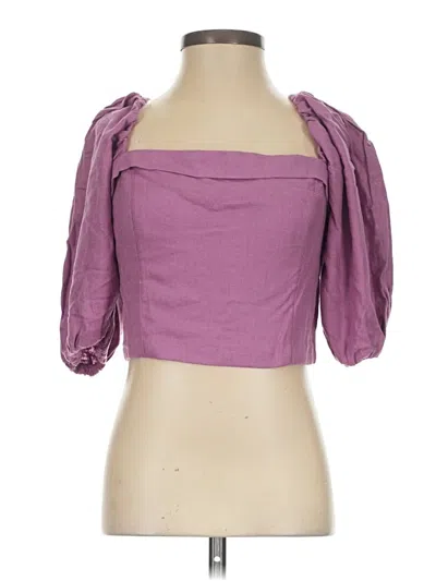 Abercrombie & Fitch 3/4 Sleeve Blouse In Purple