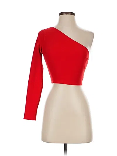 Pre-owned Abercrombie & Fitch 3/4 Sleeve Blouse In Red
