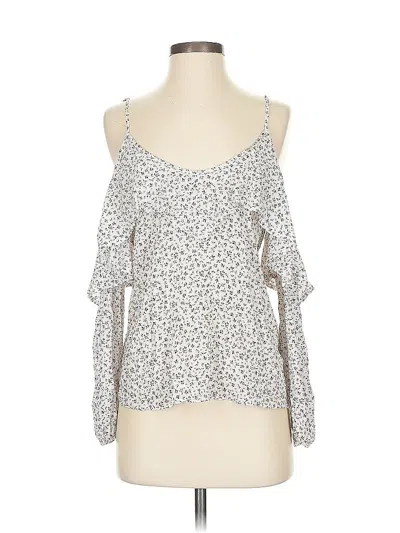 Pre-owned Abercrombie & Fitch 3/4 Sleeve Blouse In White