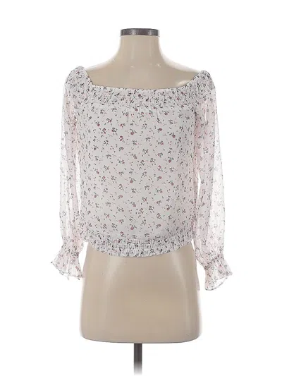 Pre-owned Abercrombie & Fitch 3/4 Sleeve Blouse In White