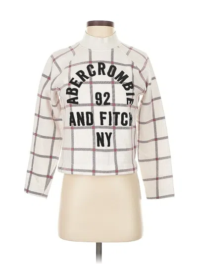 Pre-owned Abercrombie & Fitch 3/4 Sleeve Blouse In White