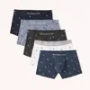 Abercrombie & Fitch 4" 5-pack Trunks In Blue