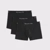 Abercrombie & Fitch 5" 3-pack Boxer Briefs In Black