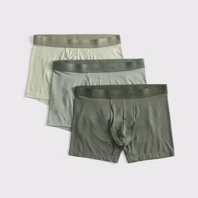 Abercrombie & Fitch 5" 3-pack Modal Boxer Briefs In Green