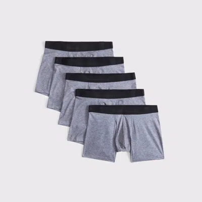 Abercrombie & Fitch 5" 5-pack A&f Performance Boxer Briefs In Gray