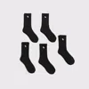 Abercrombie & Fitch 5-pack Calf Socks In Black