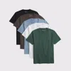 Abercrombie & Fitch 5-pack Slim Polished Signature Icon Tees In Multi
