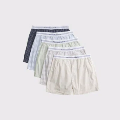 Abercrombie & Fitch 5-pack Woven Logo Boxers In Multi