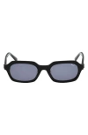 Abercrombie & Fitch 50mm Oval Sunglasses In Black