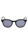 Abercrombie & Fitch 50mm Round Sunglasses In Black
