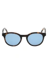 Abercrombie & Fitch 50mm Round Sunglasses In Blue