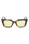 Abercrombie & Fitch 51mm Cat Eye Sunglasses In Brown