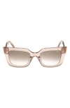 Abercrombie & Fitch 51mm Cat Eye Sunglasses In Pink