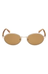 Abercrombie & Fitch 51mm Oval Sungalsses In Brown