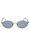 Abercrombie & Fitch 51mm Oval Sungalsses In Blue