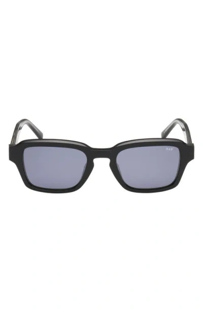 Abercrombie & Fitch 51mm Round Sunglasses In Black