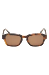 Abercrombie & Fitch 51mm Round Sunglasses In Brown