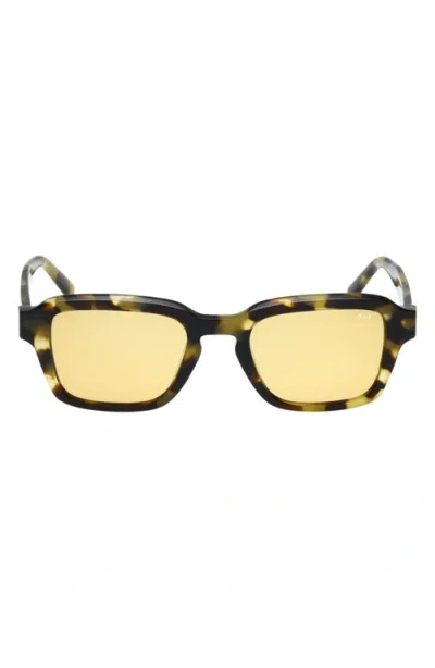 Abercrombie & Fitch 51mm Round Sunglasses In Blonde Havana/brown