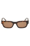 Abercrombie & Fitch 51mm Square Sunglasses In Brown