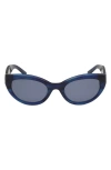 Abercrombie & Fitch 52mm Cat Eye Sunglasses In Purple