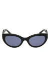 Abercrombie & Fitch 52mm Cat Eye Sunglasses In Blue